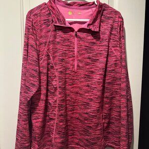 Xersion Quarter Zip Pullover Activewear (2 Tops: Pink and Blue)